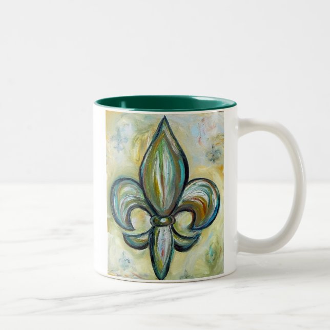 fleur_de_lis Two-Tone coffee mug (Right)