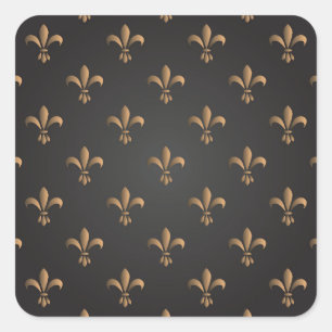 Fleur de lis, vintage,elegant,chic.classy,pattern square sticker