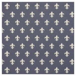 Fleur de lis Vintage French Blue Sewing Craft Fabric