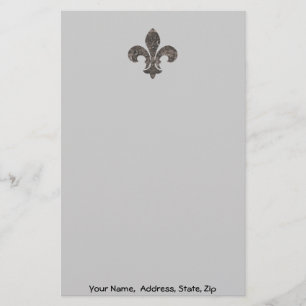 Fleur De Lis Water Metre Lid, Name address customi Stationery