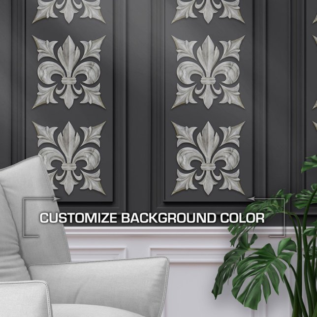 Fleur-De-Lis White Marble Wallpaper (Creator Uploaded)