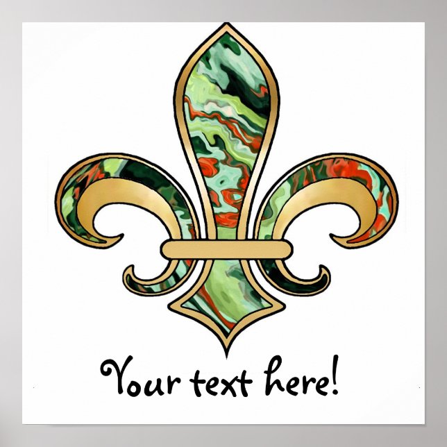 Fleur de Lis with pattern - 07 Poster (Front)