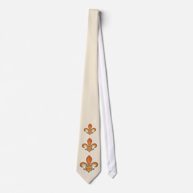Fleur de Lis with rainbow shading Tie (Front)