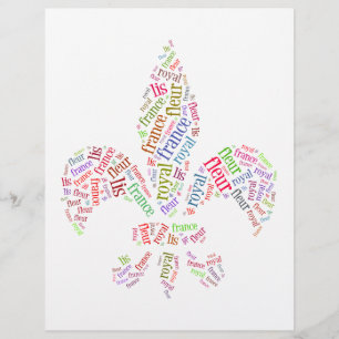 Fleur de Lis words symbol Flyer