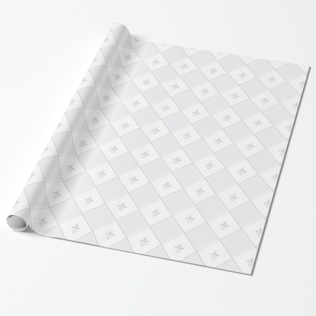 Fleur de Lis Wrapping Paper (Unrolled)