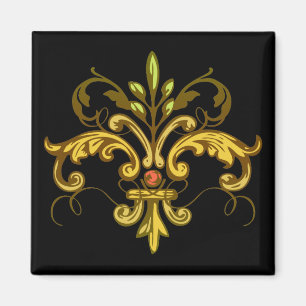 Fleur de lis Xmas Magnet