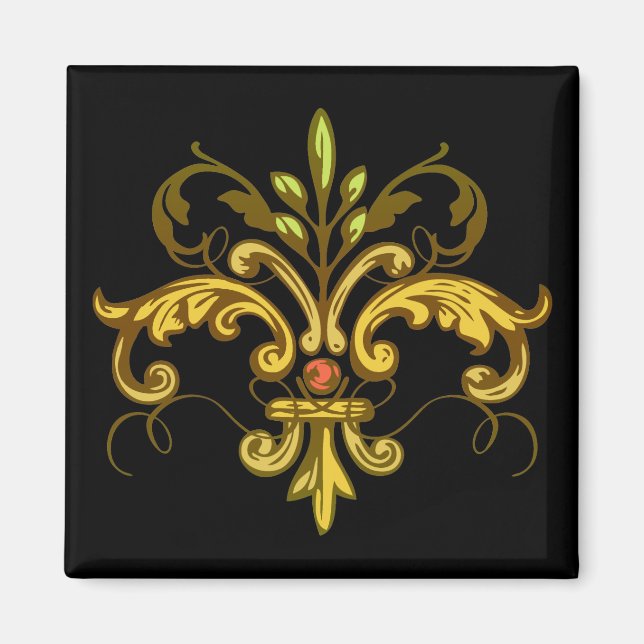 Fleur de lis Xmas Magnet (Front)