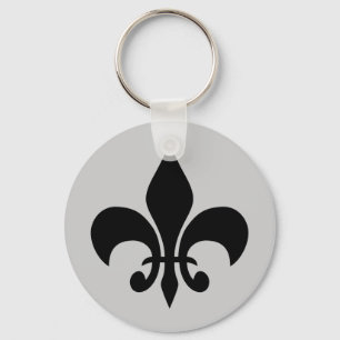 Fleur de Lise in Grey Key Chain