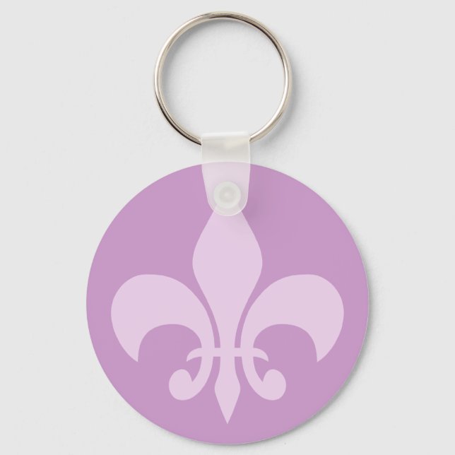 Fleur de Lise in Lilac Key Chain (Front)