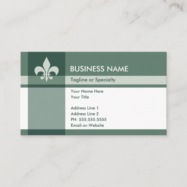 fleur de lys business card (Front)