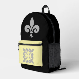 Fleur de Lys Printed Backpack