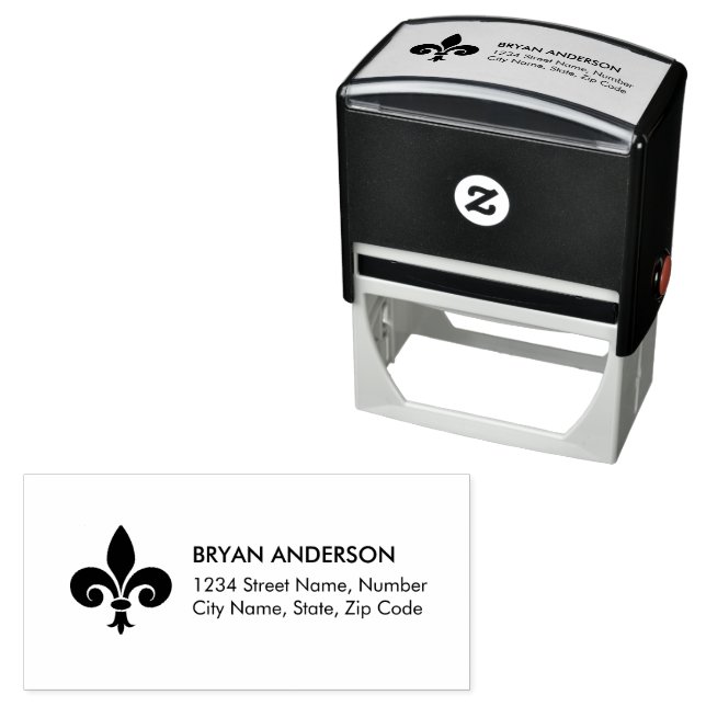FLEUR DE LYS SELF-INKING STAMP (In Situ)