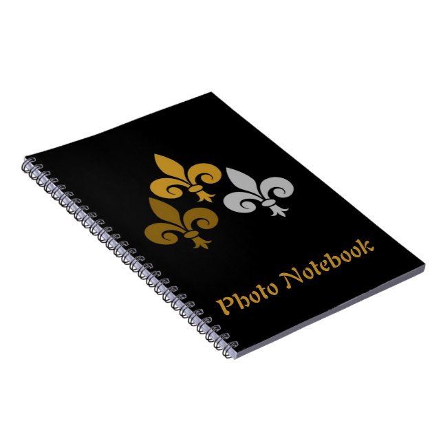 Fleur de Lys Spiral Photo Notebook (Right Side)