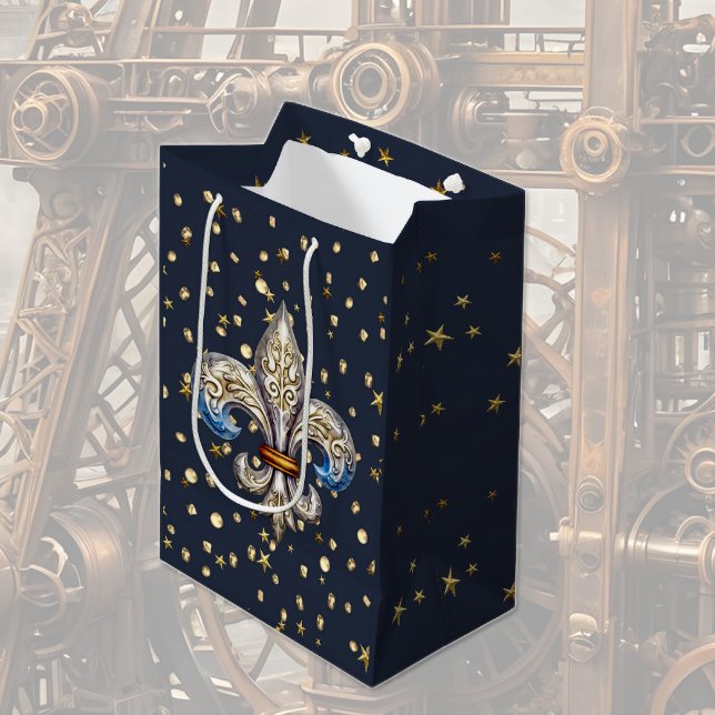 Fleur de Lys Wrapping Paper Medium Gift Bag (Creator Uploaded)