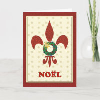 Fleur de Lys Wreath Noel Greeting