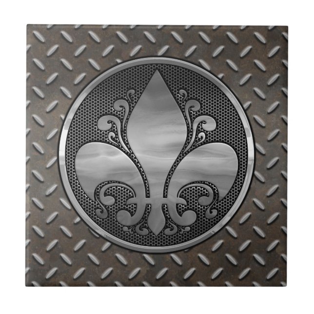 Fleur de Metallic Tile (Front)