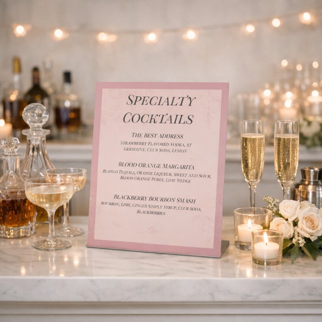 Fleur de Satin Bar Pedestal Sign (Creator Uploaded)