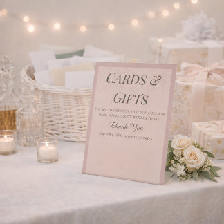 Fleur de Satin Cards & Gifts  Pedestal Sign