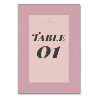 Fleur de Satin  Table Number