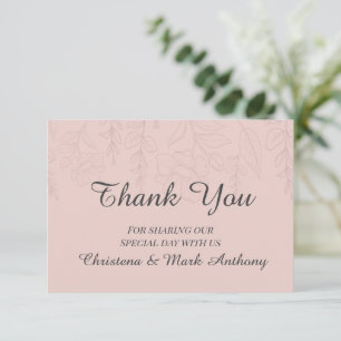 Fleur de Satin Thank You Card