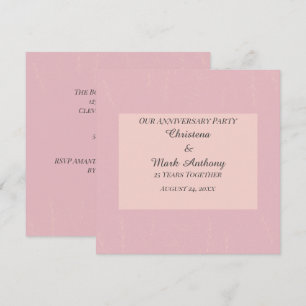 Fleur de Satin Wedding Anniversary Invitation