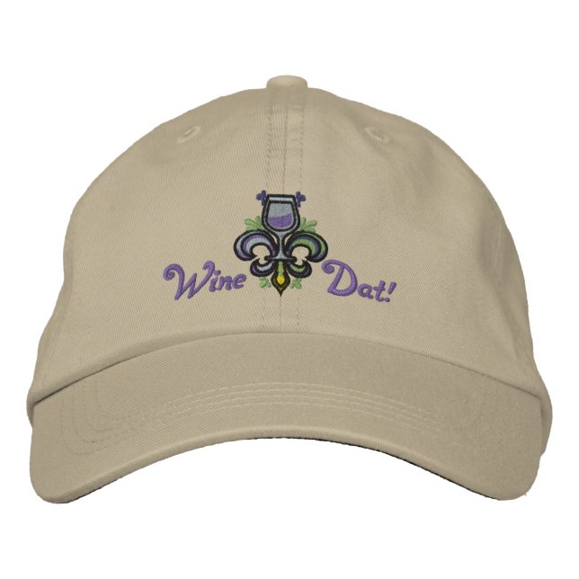 Fleur de Wine Embroidered Hat (Front)