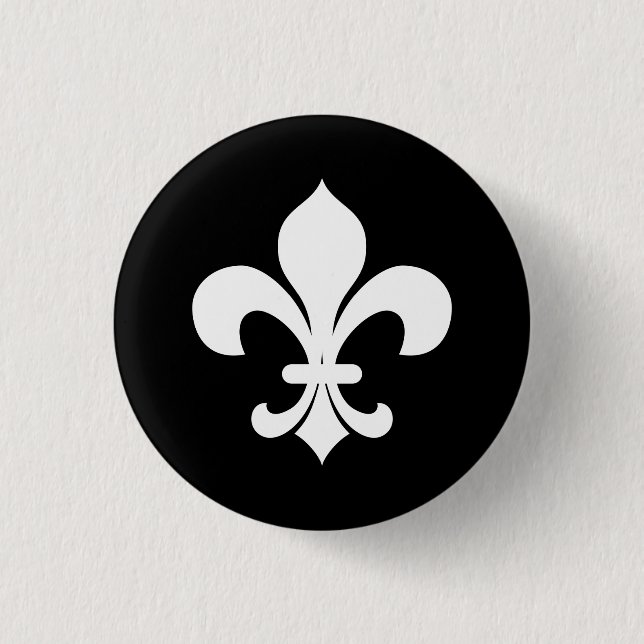 Fleur-di-Lis Heraldry Button (Front)
