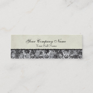 Fleur di Lys Damask Black Business Cards