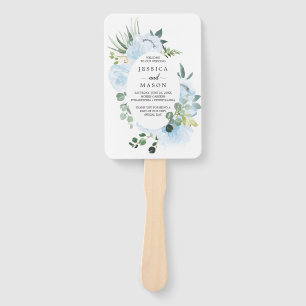 Fleur Jolie Watercolor Floral Wedding Program Fan