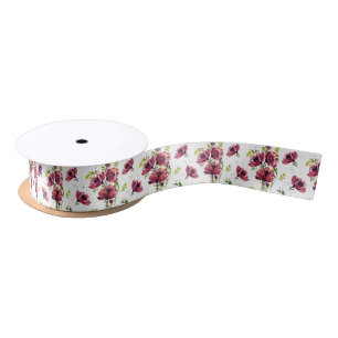 Fleur Poppy Ribbon Satin Ribbon