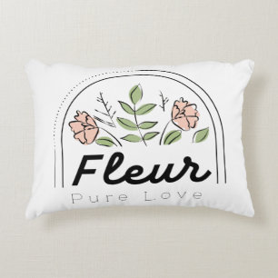 Fleur – Pure Love Floral Logo Decorative Cushion