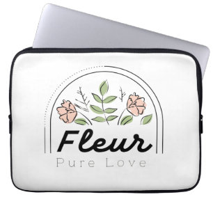 Fleur – Pure Love Floral Logo Laptop Sleeve
