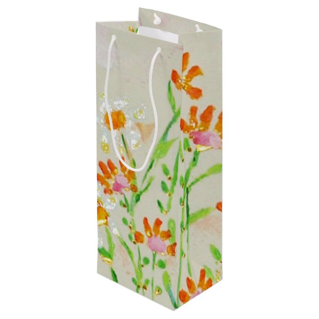 Fleur Wine gift bag (Back Angled)