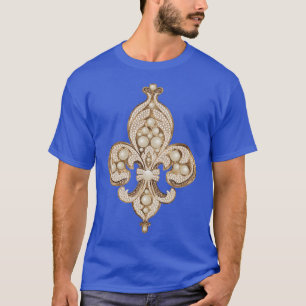 Fleurdelis luxury pearl and gold ornament 2 T-Shirt