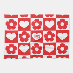 Fleurs d'amour kitchen towel
