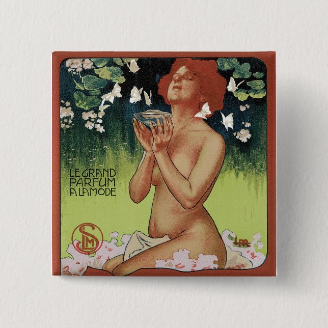 Fleurs de Mousse 15 Cm Square Badge (Front)