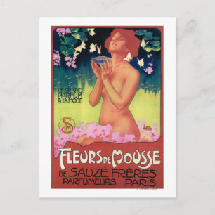 Fleurs de Mousse Perfume Poster Postcard