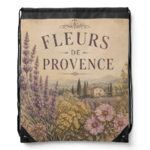 fleurs de provence drawstring bag 