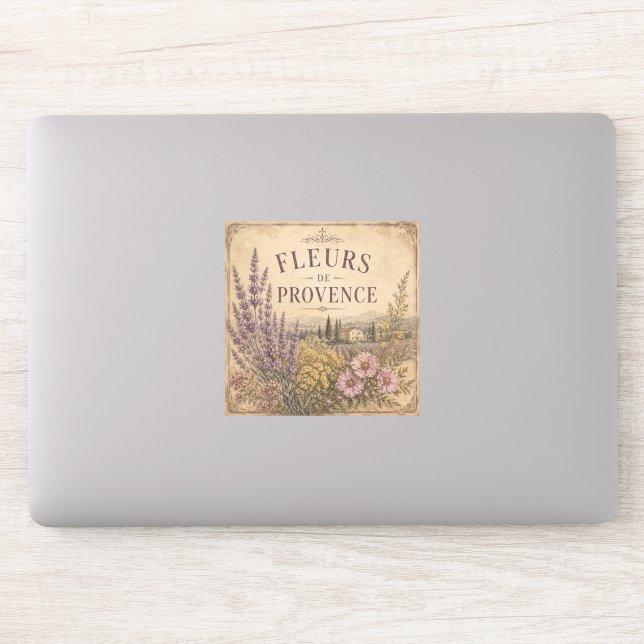 fleurs de provence vinyl sticker (Computer)