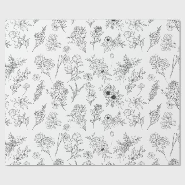 fleurs de saison wrapping paper (Flat)