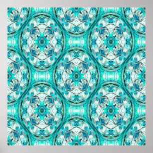 Fleurs en Turquoise...... Poster