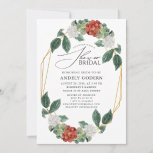 Fleurs Pastel Modern Bridal Shower Invitation