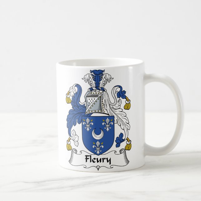 Fleury Family Crest Coffee Mug (Right)
