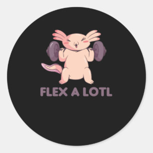 Flex A Lotl Axolotl Pun For Fitness Sport Classic Round Sticker