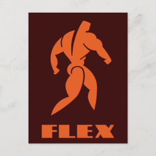 Flex Bodybuilding Postcard