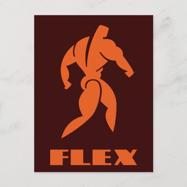 Flex Bodybuilding Postcard (Front)