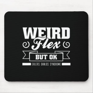 Flex But Okay Ehlers Danlos Black White Zebra Stri Mouse Pad