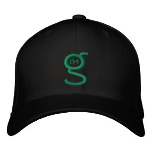 Flex Fit Cap w Green Embroidered Logo