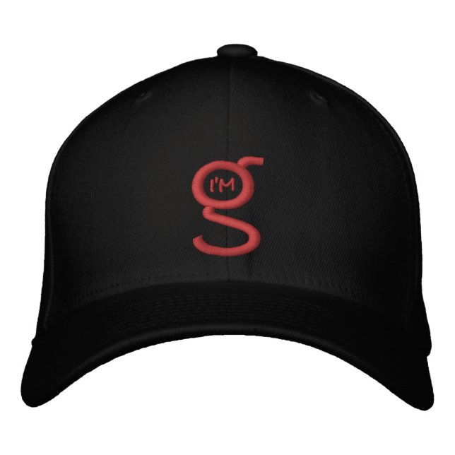 Flex Fit Cap w Red Embroidered Logo (Front)