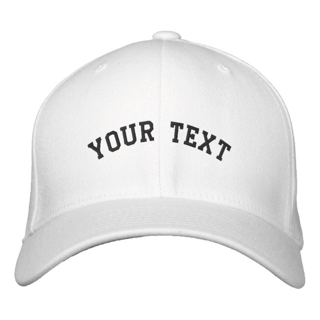 Flex-fit Wool Embroidered White Cap Template (Front)
